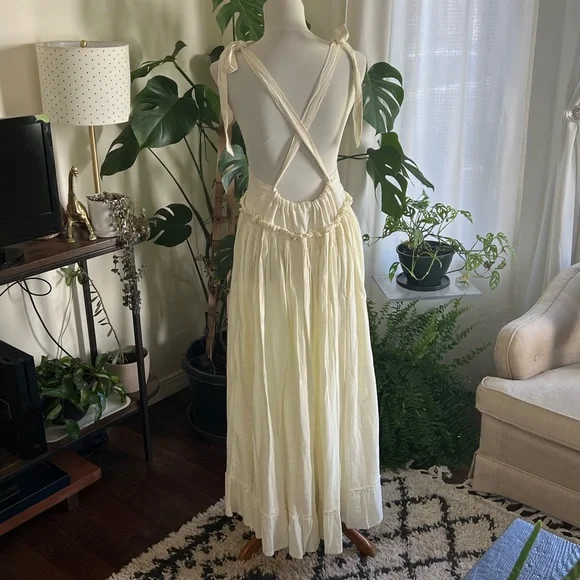 Free People Boho Suspender Jumper Overall Skirt/ Dress S - Picture 11 of 16